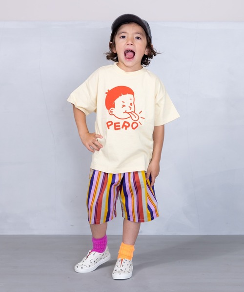 Life Support Products（ライフサポートプロダクツ）の「半袖プリントTee(80～150cm)（Tシャツ/カットソー・キッズ・チャコール/モカ/ダークブルー/マスタード/オレンジ/モスグリーン/ライトピンク/アイボリー/ブルー/オフホワイト・80/90/95/100/110/120/130/140/150）」の17枚目の写真