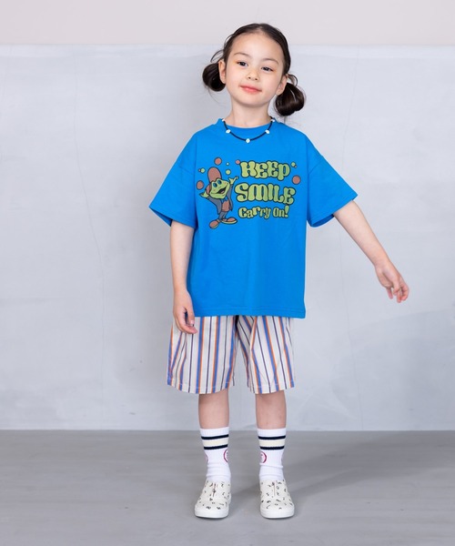 Life Support Products（ライフサポートプロダクツ）の「半袖プリントTee(80～150cm)（Tシャツ/カットソー・キッズ・チャコール/モカ/ダークブルー/マスタード/オレンジ/モスグリーン/ライトピンク/アイボリー/ブルー/オフホワイト・80/90/95/100/110/120/130/140/150）」の19枚目の写真