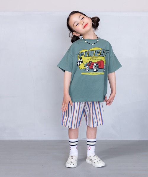 Life Support Products（ライフサポートプロダクツ）の「半袖プリントTee(80～150cm)（Tシャツ/カットソー・キッズ・チャコール/モカ/ダークブルー/マスタード/オレンジ/モスグリーン/ライトピンク/アイボリー/ブルー/オフホワイト・80/90/95/100/110/120/130/140/150）」の20枚目の写真