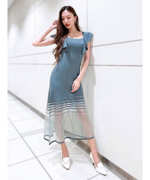 DURAS（デュラス）の「2WAY裾ランダムシアーワンピース（ワンピース