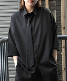PEストレッチ ネクタイ 半袖 ビッグシャツ