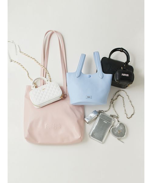 FURFUR（ファーファー）の「【ZOZO限定カラーあり】ダブルフェイストートバッグM（トートバッグ・レディース・ピンク/ブラック/ベージュ/サックスブルー/アイボリー/シルバー/ゴールド・FREE）」の12枚目の写真