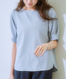 7days Life Styling | 【セットアップ対応・洗える】デザインスリーブブラウス（上下別売・吸汗速乾ストレッチコードレーンシリーズ）(シャツ/ブラウス)