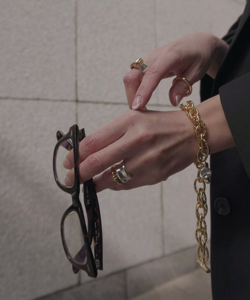 Lynn.（リン）の「Layered ring（リング・レディース・シルバー×ゴールド・FREE）」の2枚目の写真