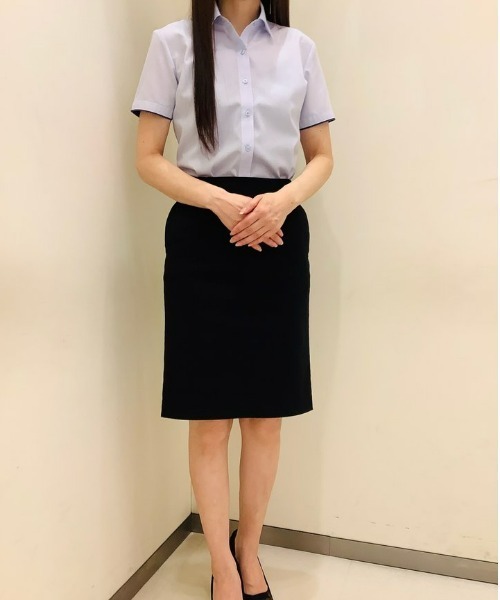 TOKYO SHIRTS(トウキョウシャツ)の「形態安定ノーアイロン レギュラー衿 半袖ビジネスワイシャツ(ビジネスシャツ・レディース・ライトブルー・M/L/XS/S/LL/XL)」の10枚目の写真
