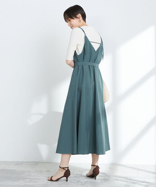 NOLLEY’S(ノーリーズ)の「キャミソールワンピース(ワンピース・レディース・ブラック/グレイッシュブルー・38)」の1枚目の写真