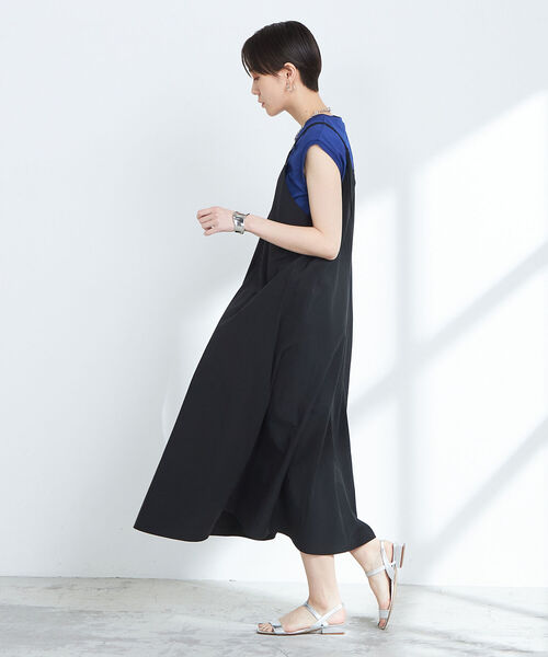 NOLLEY’S(ノーリーズ)の「キャミソールワンピース(ワンピース・レディース・ブラック/グレイッシュブルー・38)」の4枚目の写真