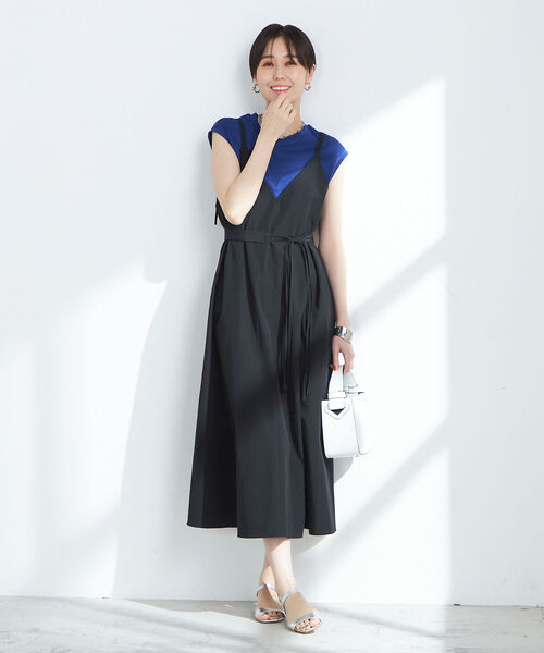 NOLLEY’S(ノーリーズ)の「キャミソールワンピース(ワンピース・レディース・ブラック/グレイッシュブルー・38)」の5枚目の写真