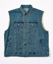 WETTEMPT（ウィテンプト）の「NO SLEEVE DENIM JACKET/ノースリーブデニムジャケット（デニムジャケット・メンズ）」