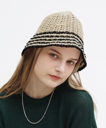 ASTRONOMY（アストロノミー）の「クロシェ編みライン入りバケットハット（ハット）」