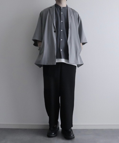 NILWAY（ニルウェイ）の「オーバーサイズサイドスリットテーラードジャケット（テーラードジャケット・メンズ・ブラック/アッシュグレー/ネイビー・SMALL/LARGE/MEDIUM）」の12枚目の写真