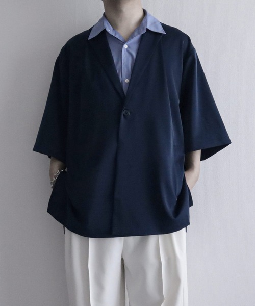 NILWAY（ニルウェイ）の「オーバーサイズサイドスリットテーラードジャケット（テーラードジャケット・メンズ・ブラック/アッシュグレー/ネイビー・SMALL/LARGE/MEDIUM）」の8枚目の写真