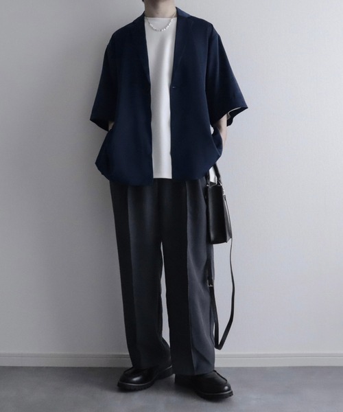 NILWAY（ニルウェイ）の「オーバーサイズサイドスリットテーラードジャケット（テーラードジャケット・メンズ・ブラック/アッシュグレー/ネイビー・SMALL/LARGE/MEDIUM）」の15枚目の写真