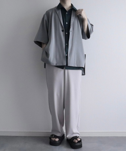 NILWAY（ニルウェイ）の「オーバーサイズサイドスリットテーラードジャケット（テーラードジャケット・メンズ・ブラック/アッシュグレー/ネイビー・SMALL/LARGE/MEDIUM）」の7枚目の写真