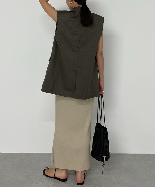 LOUNGEDRESS（ラウンジドレス）の「カットセミフレアスカート（スカート・レディース・アイボリー/ブラック・FREE）」の10枚目の写真