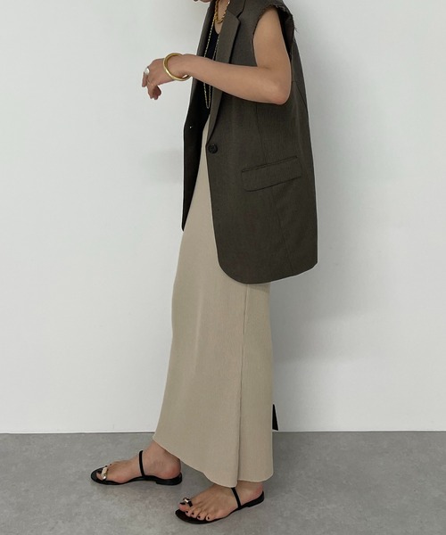 LOUNGEDRESS（ラウンジドレス）の「カットセミフレアスカート（スカート・レディース・アイボリー/ブラック・FREE）」の9枚目の写真