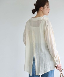 Edit Sheen | バックボタンシアーシャツ(シャツ/ブラウス)