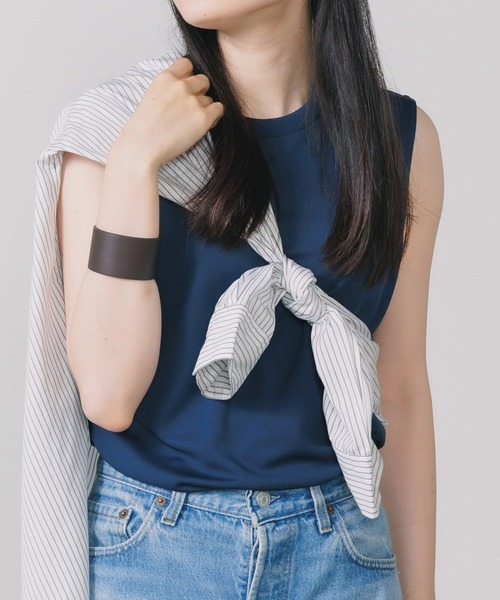 LIFEMAX ノースリーブTシャツ レディース きれいめ トップス おしゃれ LIFEMAX タンクトップ ノースリーブ 「LIFEMAX」ノースリーブT