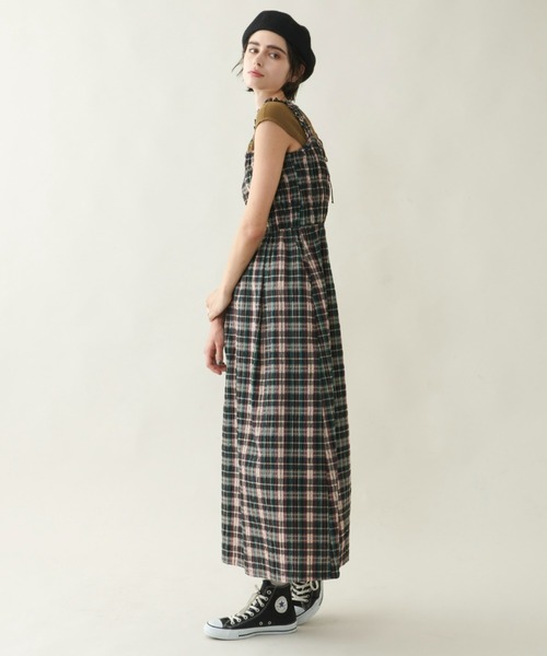 Unitage(ユニテージ)の「シャーリングワンピ―ス(ワンピース・レディース・レンガ/ブラック/カーキ・FREE)」の14枚目の写真