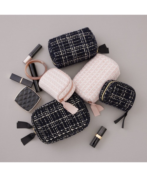 Francfranc（フランフラン）の「ツイード スタンドポーチ ブラック（ポーチ・レディース・ブラック・FREE）」の2枚目の写真