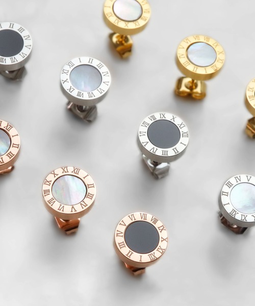 blackdia ocean(ブラックダイヤオーシャン)の「blackdia ocean ローマ数字サークルピアス(ピアス(両耳用)・レディース・ゴールド/シルバー系その他/ピンク/ピンク系その他/ゴールド系その他/シルバー・FREE)」の7枚目の写真
