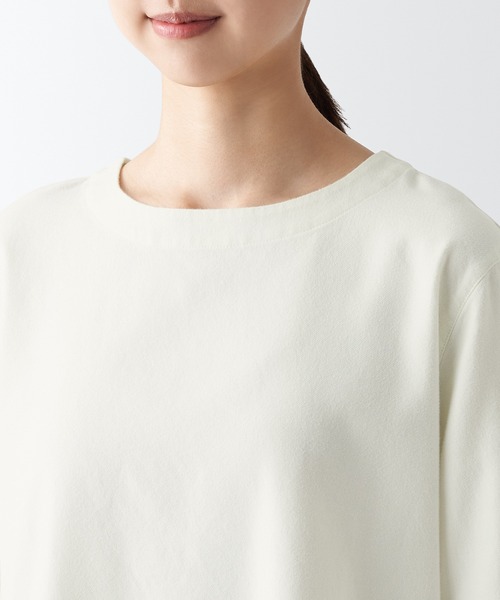 無印良品（ムジルシリョウヒン）の「両面起毛フランネル長袖ブラウス（シャツ/ブラウス・レディース・ネイビー系/オフホワイト/ダークグリーン/グレー系その他3/ブラック系4/ベージュ・S/XXL/M/XL/L/XS）」の10枚目の写真