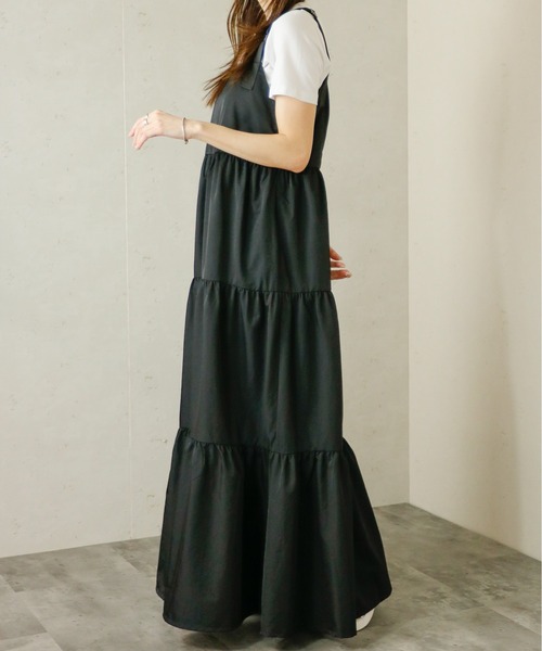 Per sist ence(パーシエンス)の「Per sist ence/パーシエンス ナイロンティアードワンピース(ワンピース・レディース・ブラック/チャコールグレー/カーキ・FREE)」の15枚目の写真