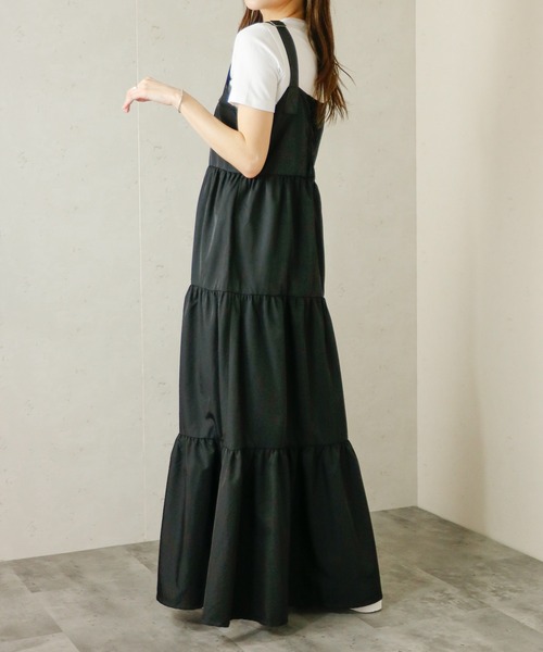 Per sist ence(パーシエンス)の「Per sist ence/パーシエンス ナイロンティアードワンピース(ワンピース・レディース・ブラック/チャコールグレー/カーキ・FREE)」の16枚目の写真