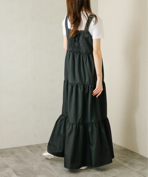 Per sist ence(パーシエンス)の「Per sist ence/パーシエンス ナイロンティアードワンピース(ワンピース・レディース・ブラック/チャコールグレー/カーキ・FREE)」の17枚目の写真