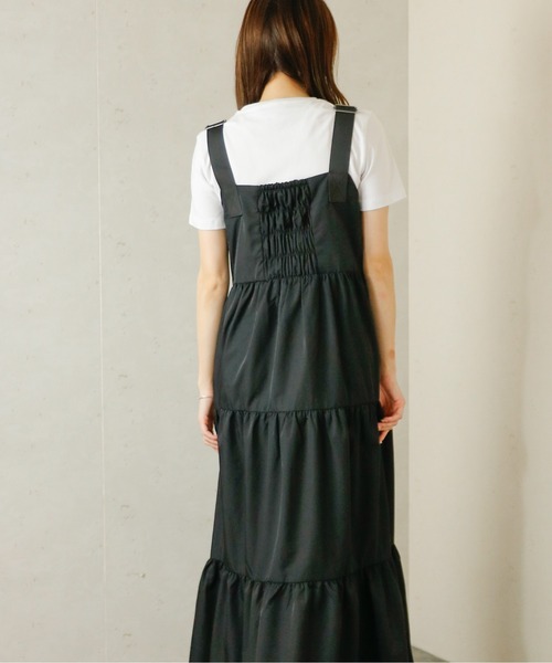 Per sist ence(パーシエンス)の「Per sist ence/パーシエンス ナイロンティアードワンピース(ワンピース・レディース・ブラック/チャコールグレー/カーキ・FREE)」の18枚目の写真