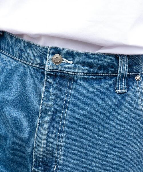 WEGO（ウィゴー）の「WEGO/ダブルニー ワイドペインターパンツ（デニムパンツ・メンズ・インディゴブルー・LARGE/MEDIUM）」の17枚目の写真