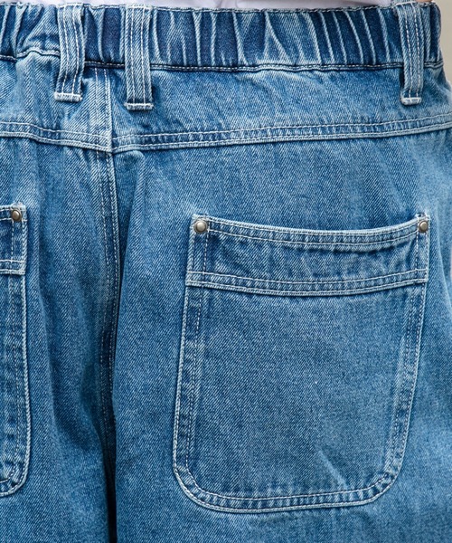 WEGO（ウィゴー）の「WEGO/ダブルニー ワイドペインターパンツ（デニムパンツ・メンズ・インディゴブルー・LARGE/MEDIUM）」の6枚目の写真