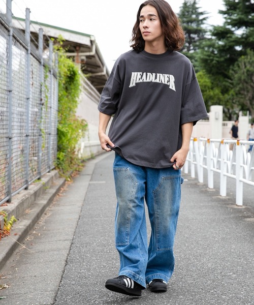 WEGO（ウィゴー）の「WEGO/ダブルニー ワイドペインターパンツ（デニムパンツ・メンズ・インディゴブルー・LARGE/MEDIUM）」の13枚目の写真