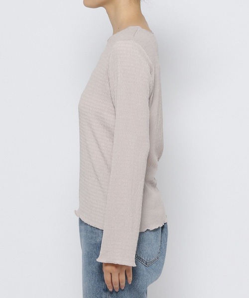 GLOBAL WORK(グローバルワーク)の「シャーリングメロープルオーバー/MATINEE LINE/972849(Tシャツ/カットソー・レディース・マスタード/グレイッシュベージュ/ブラック/オフホワイト・LARGE/MEDIUM)」の12枚目の写真