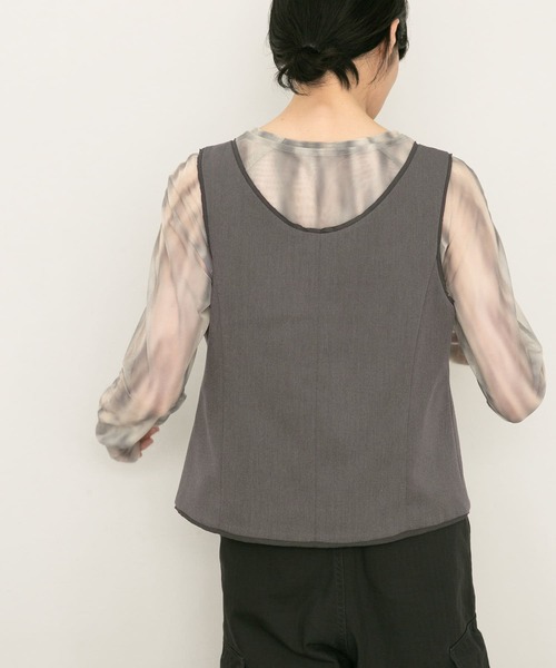 KBF(ケイビーエフ)の「カットオフデザインベスト(ベスト・レディース・チャコールグレー/グリーン系その他・ONE)」の19枚目の写真