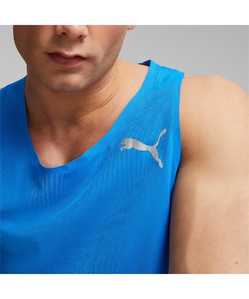 PUMA - 新品同様プーマ Puma ULTRASPIN タンクトップ 青　Mサイズ PUMA（プーマ）の「PUMA プーマ メンズ ランニング RUN ULTRASPUN
