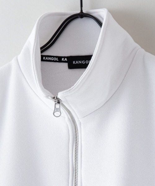 KANGOL(カンゴール)の「【KANGOL/カンゴール】ビッグシルエット ワンポイントロゴ刺繍 裏起毛 ハーフジップスウェット トレーナー フロントジップ(スウェット・メンズ・ブルー/グレー/ホワイト/ダークグリーン・MEDIUM/LARGE/X-LARGE)」の9枚目の写真