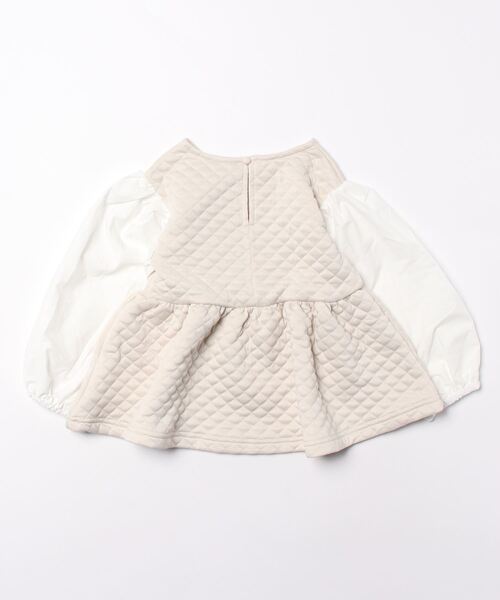coca（coca）（コカ）の「キッズ キルティングベストドッキングブラウス（シャツ/ブラウス・キッズ・ライトベージュ/ブラック・110/120/130/140）」の3枚目の写真