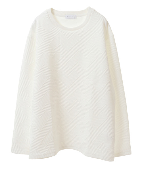 MASTER FRAME(マスターフレーム )の「【MASTER FRAME】ブリスタージャガードクルーネックロングスリーブTシャツ(Tシャツ/カットソー・メンズ・ブラック/ホワイト/ブラウン/ベージュ・4/3/2)」の5枚目の写真