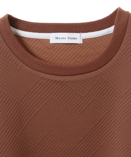 MASTER FRAME(マスターフレーム )の「【MASTER FRAME】ブリスタージャガードクルーネックロングスリーブTシャツ(Tシャツ/カットソー・メンズ・ブラック/ホワイト/ブラウン/ベージュ・4/3/2)」の10枚目の写真
