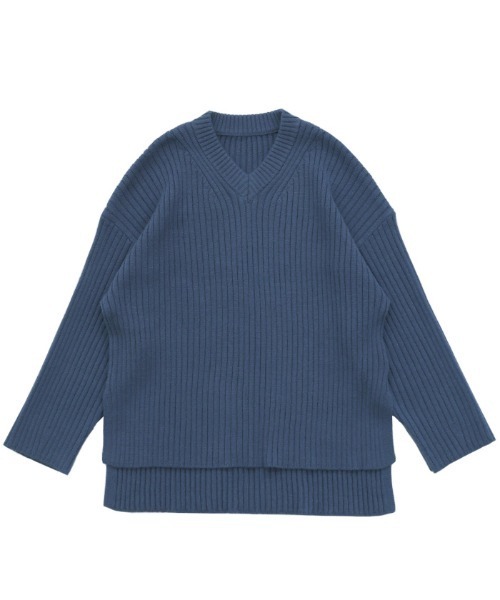 セール】ワイドリブルーズVネックニット（ニット/セーター）｜select