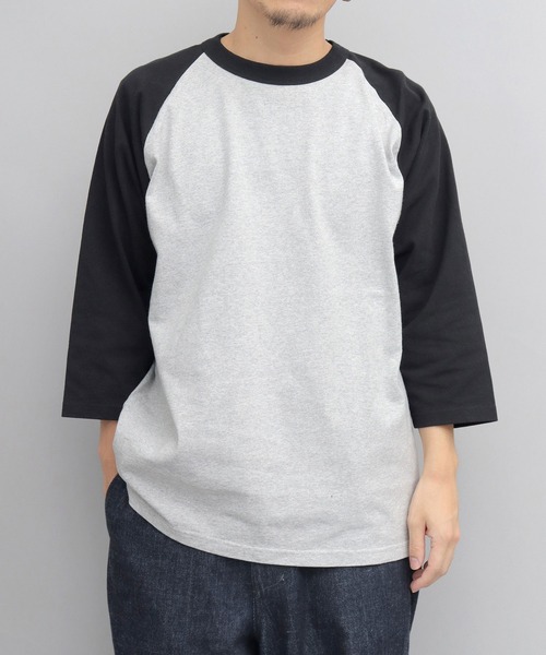 A.M.S.別注＞ USAコットン ラグラン 七分袖 ロングスリーブ T