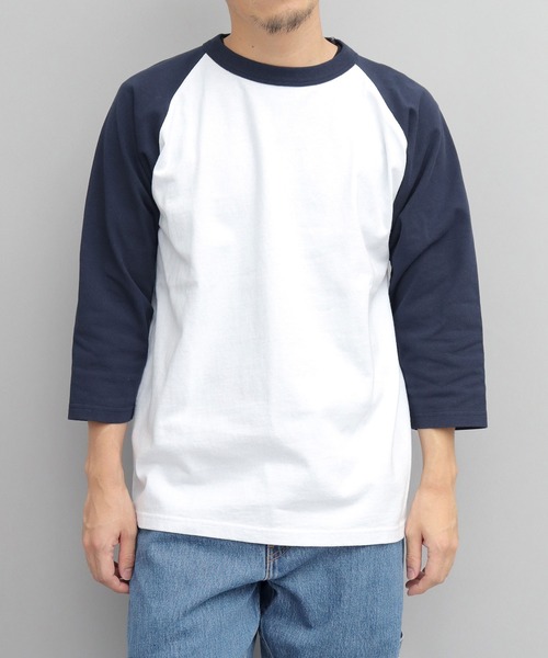 Goodwear（グッドウェア）の「＜A.M.S.別注＞ USAコットン ラグラン 七分袖 ロングスリーブ Tシャツ ルーズシルエット（Tシャツ/カットソー・メンズ・ホワイト系その他4/ホワイト系その他3/グレー系その他/グレー系その他2/ホワイト系その他2/ホワイト系その他・L/XL/M）」の10枚目の写真