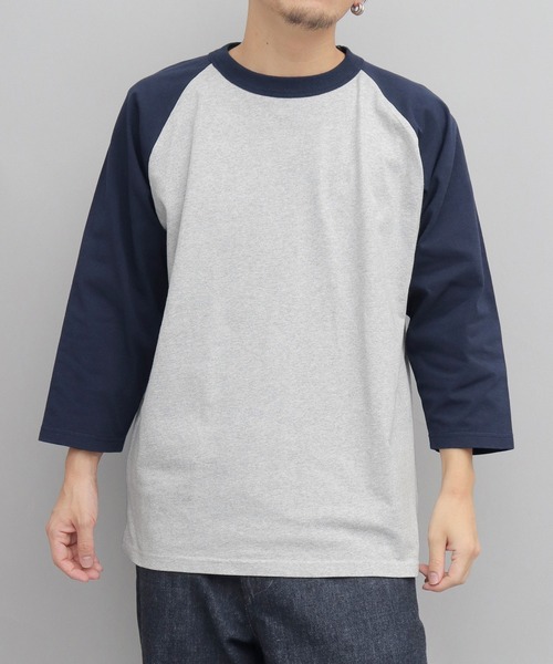 Goodwear（グッドウェア）の「＜A.M.S.別注＞ USAコットン ラグラン 七分袖 ロングスリーブ Tシャツ ルーズシルエット（Tシャツ/カットソー・メンズ・ホワイト系その他4/ホワイト系その他3/グレー系その他/グレー系その他2/ホワイト系その他2/ホワイト系その他・L/XL/M）」の12枚目の写真