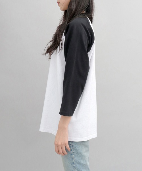 Goodwear（グッドウェア）の「＜A.M.S.別注＞ USAコットン ラグラン 七分袖 ロングスリーブ Tシャツ ルーズシルエット（Tシャツ/カットソー・メンズ・ホワイト系その他4/ホワイト系その他3/グレー系その他/グレー系その他2/ホワイト系その他2/ホワイト系その他・L/XL/M）」の20枚目の写真