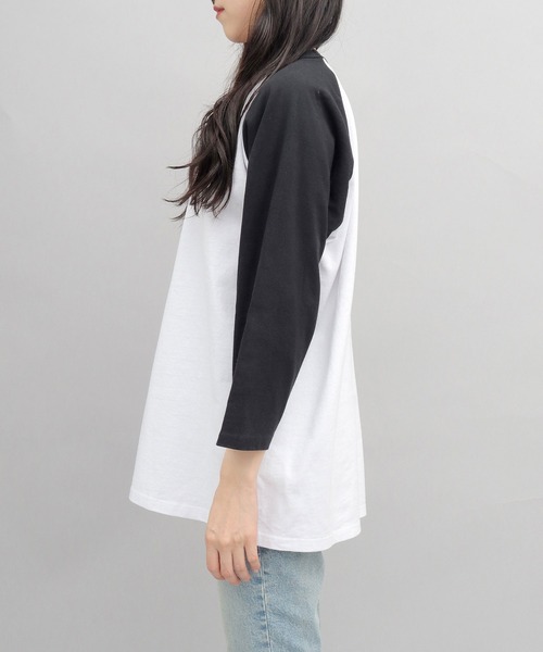 Goodwear（グッドウェア）の「＜A.M.S.別注＞ USAコットン ラグラン 七分袖 ロングスリーブ Tシャツ ルーズシルエット（Tシャツ/カットソー・メンズ・ホワイト系その他4/ホワイト系その他3/グレー系その他/グレー系その他2/ホワイト系その他2/ホワイト系その他・L/XL/M）」の22枚目の写真