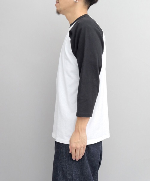 Goodwear（グッドウェア）の「＜A.M.S.別注＞ USAコットン ラグラン 七分袖 ロングスリーブ Tシャツ ルーズシルエット（Tシャツ/カットソー・メンズ・ホワイト系その他4/ホワイト系その他3/グレー系その他/グレー系その他2/ホワイト系その他2/ホワイト系その他・L/XL/M）」の14枚目の写真