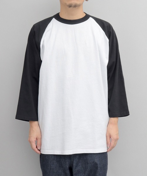 A.M.S.別注＞ USAコットン ラグラン 七分袖 ロングスリーブ T