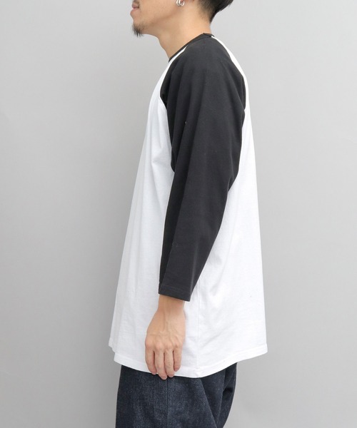 Goodwear（グッドウェア）の「＜A.M.S.別注＞ USAコットン ラグラン 七分袖 ロングスリーブ Tシャツ ルーズシルエット（Tシャツ/カットソー・メンズ・ホワイト系その他4/ホワイト系その他3/グレー系その他/グレー系その他2/ホワイト系その他2/ホワイト系その他・L/XL/M）」の18枚目の写真