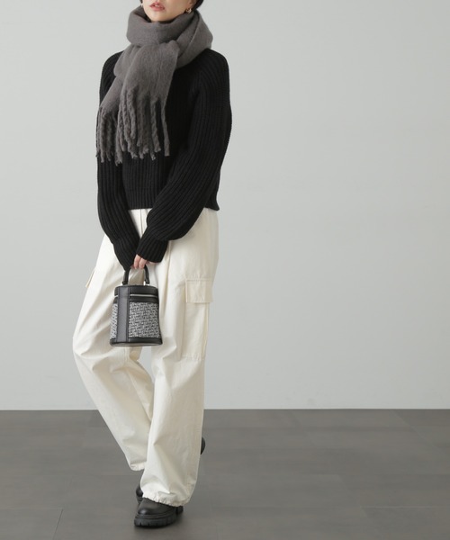 FREE'S MART（フリーズマート）の「◆無地ブークレストール（ストール/ショール・レディース・イエロー/ブルー/ホワイト/ダークグレー・ﾌﾘ-/FREE）」の5枚目の写真